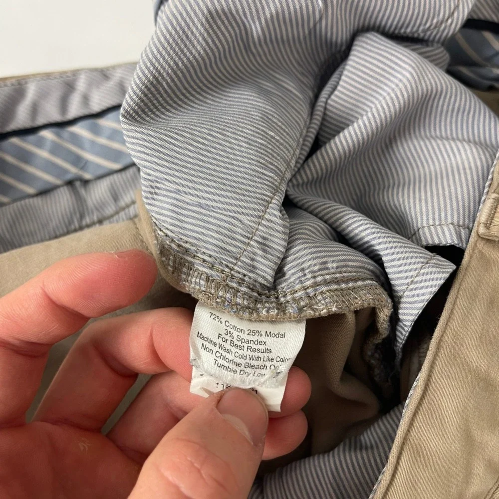 Peter Millar Pants Mens 36 Beige 5 Pocket Sateen Chino Preppy Office Luxury